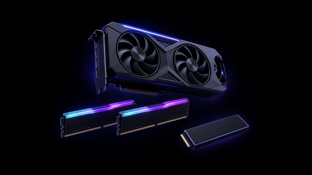 Tarjeta gráfica, memoria RAM y disco SSD